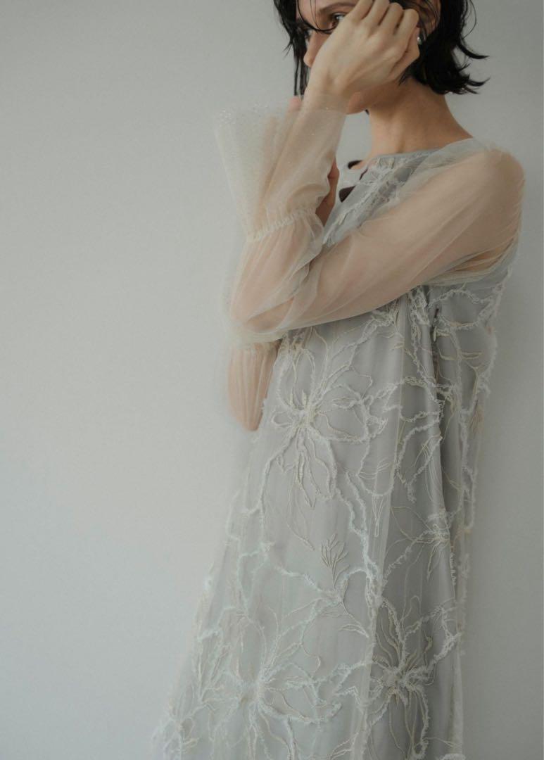 ★新品★LE’RURE 新作Plume broderie balloonドレス