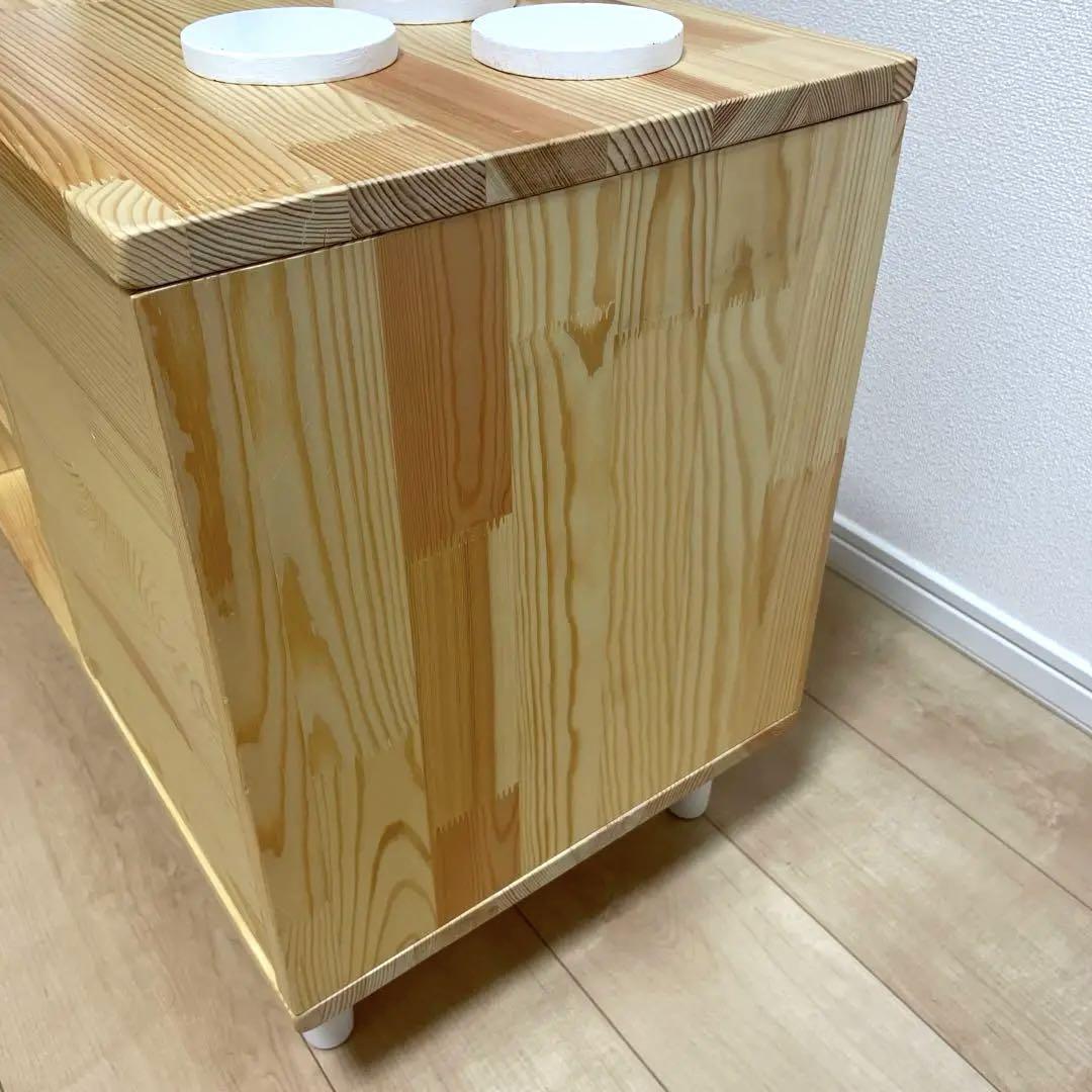 ニトリ ままごとキッチン 知育玩具 天然木製（ナチュラル 幅