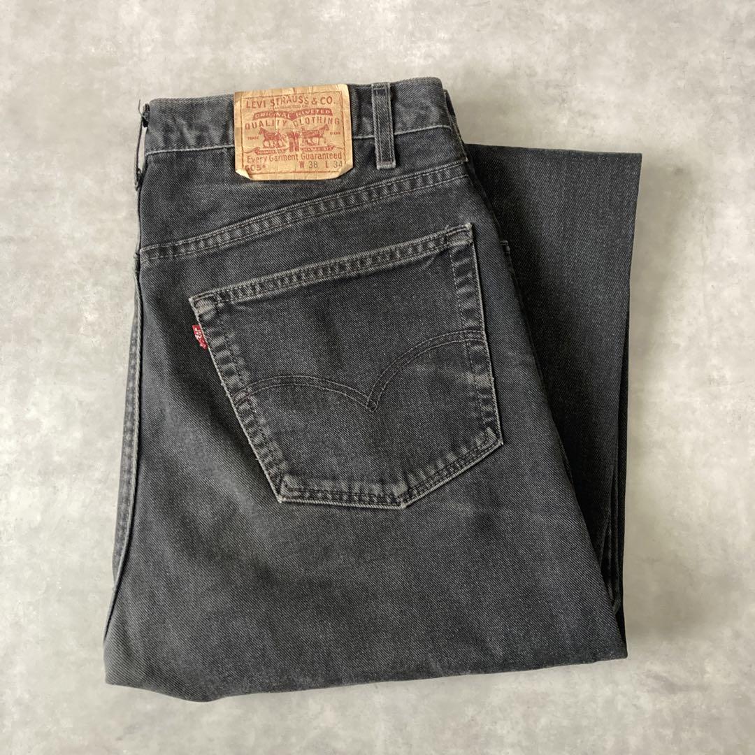 パンツ LEVI'S 505 BLACK DENIM MADE IN USA W38