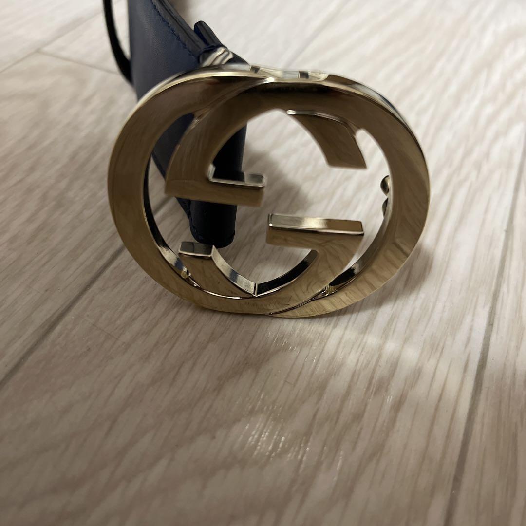 GUCCI グッチベルト　ネイビー