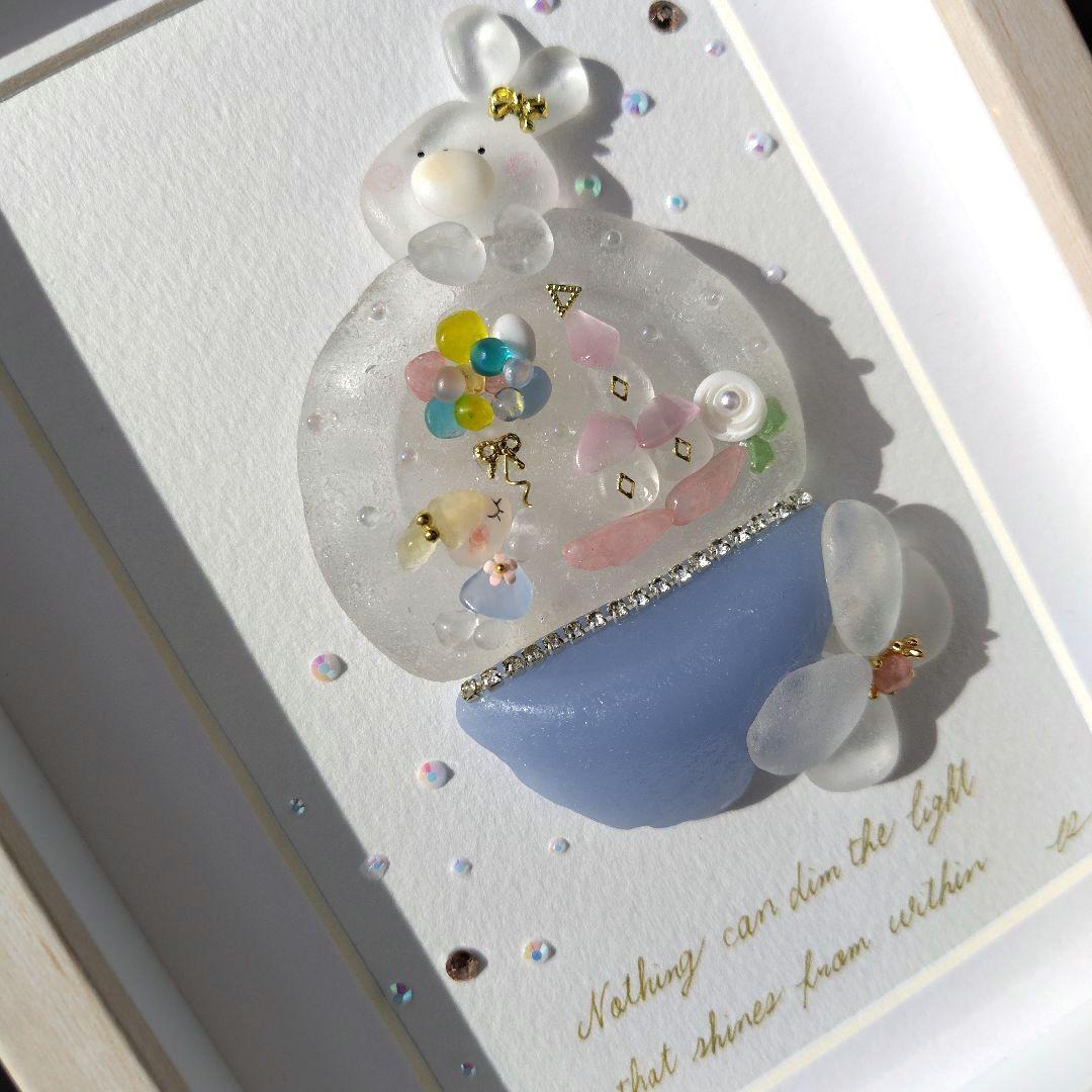 シーグラスアート『  snow globe.。.:*☆ 』