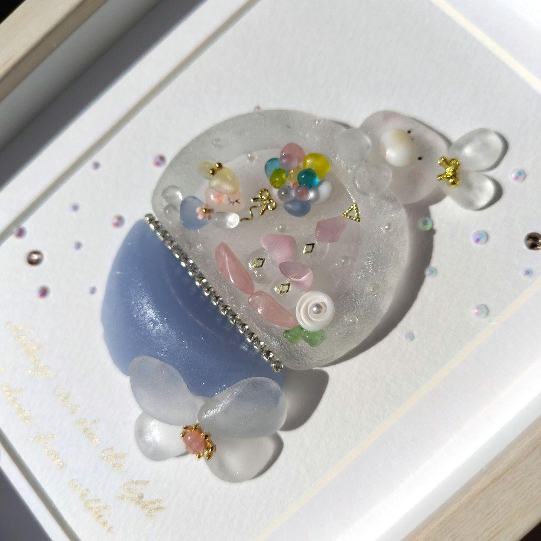 シーグラスアート『  snow globe.。.:*☆ 』