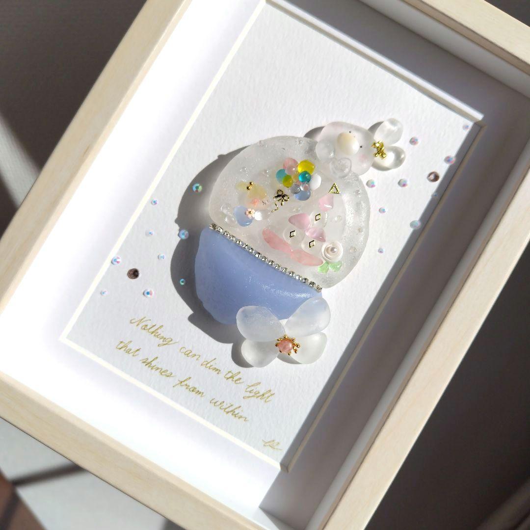 シーグラスアート『  snow globe.。.:*☆ 』
