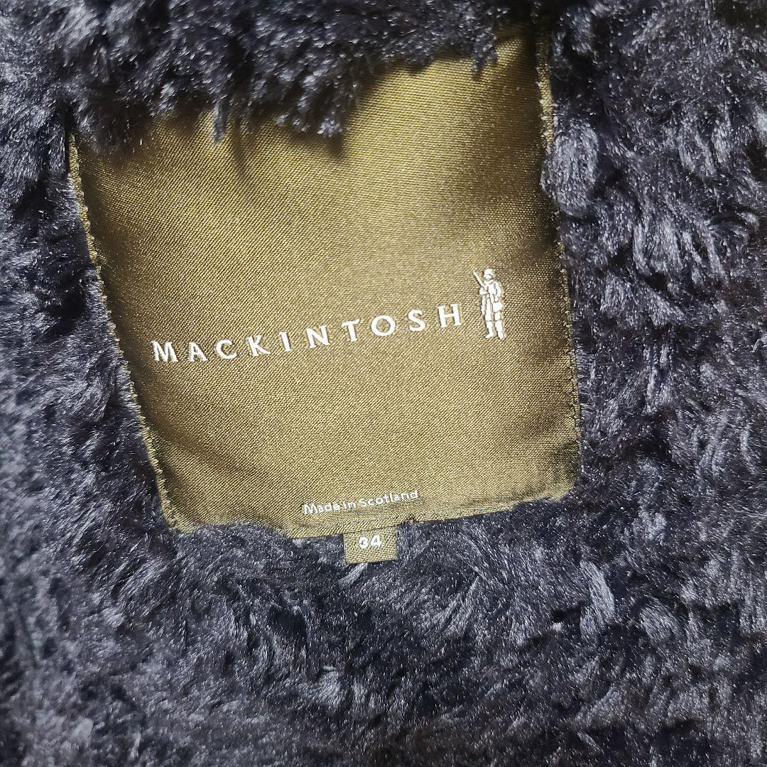Macintoshフード付きキルティングダウンコート