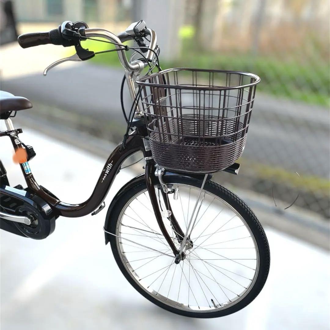 【美品】YAMAHA PAS with 24インチ ブラウン 低走行距離車