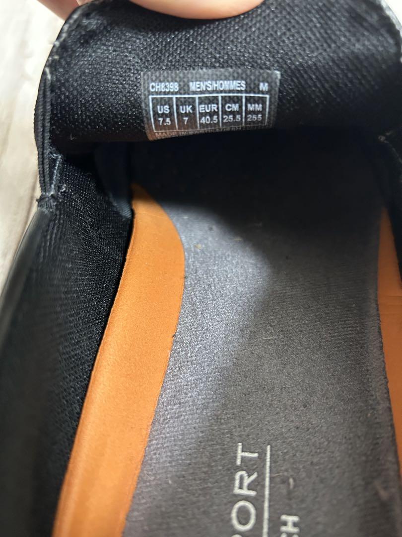 ロックポート　レザー　シューズ　ブラック　25.5 ROCKPORT スリッポン