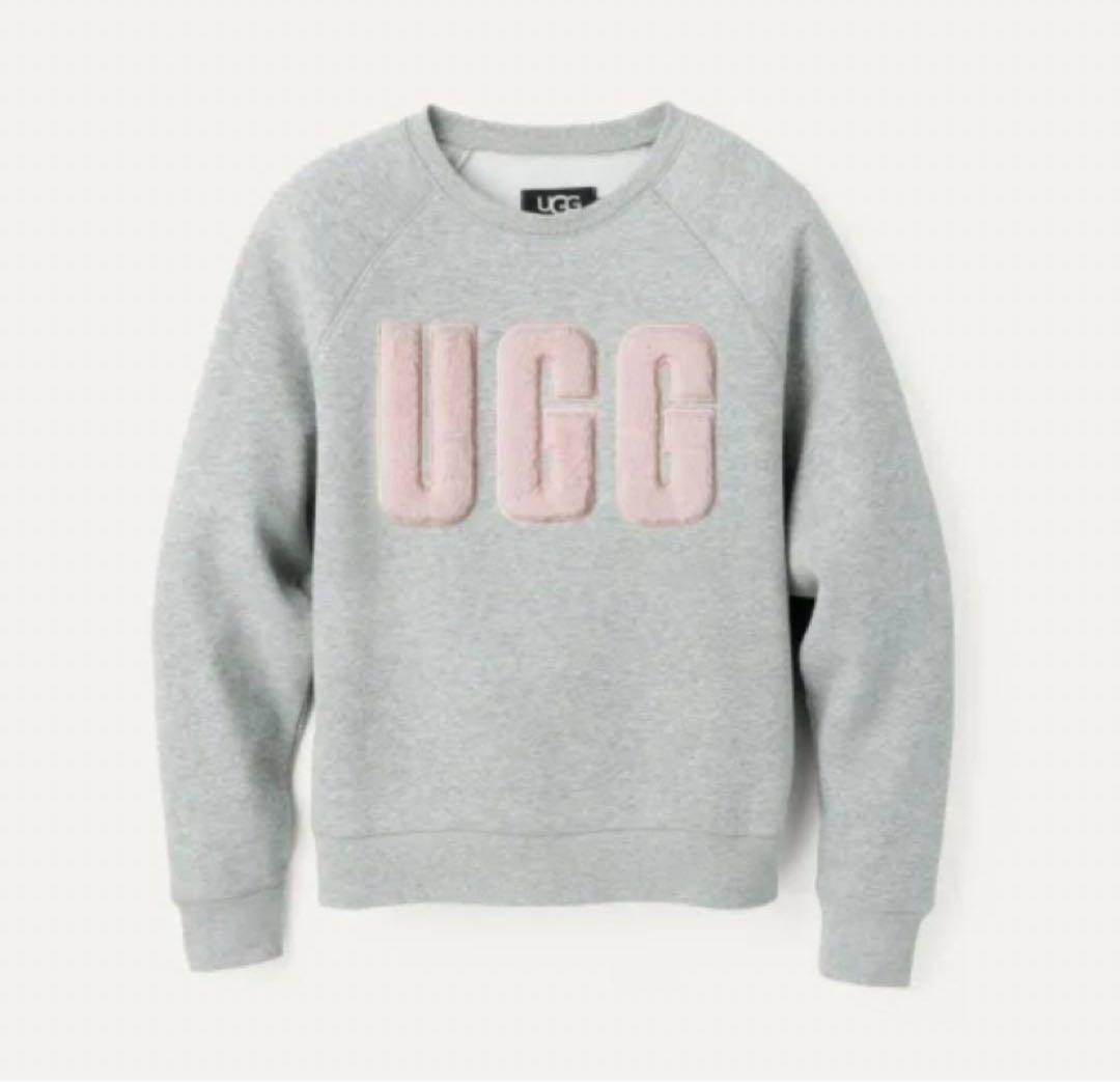 通販 UGG スウェット ロゴ ファジー マドリン グレー アグ トレーナー トップス