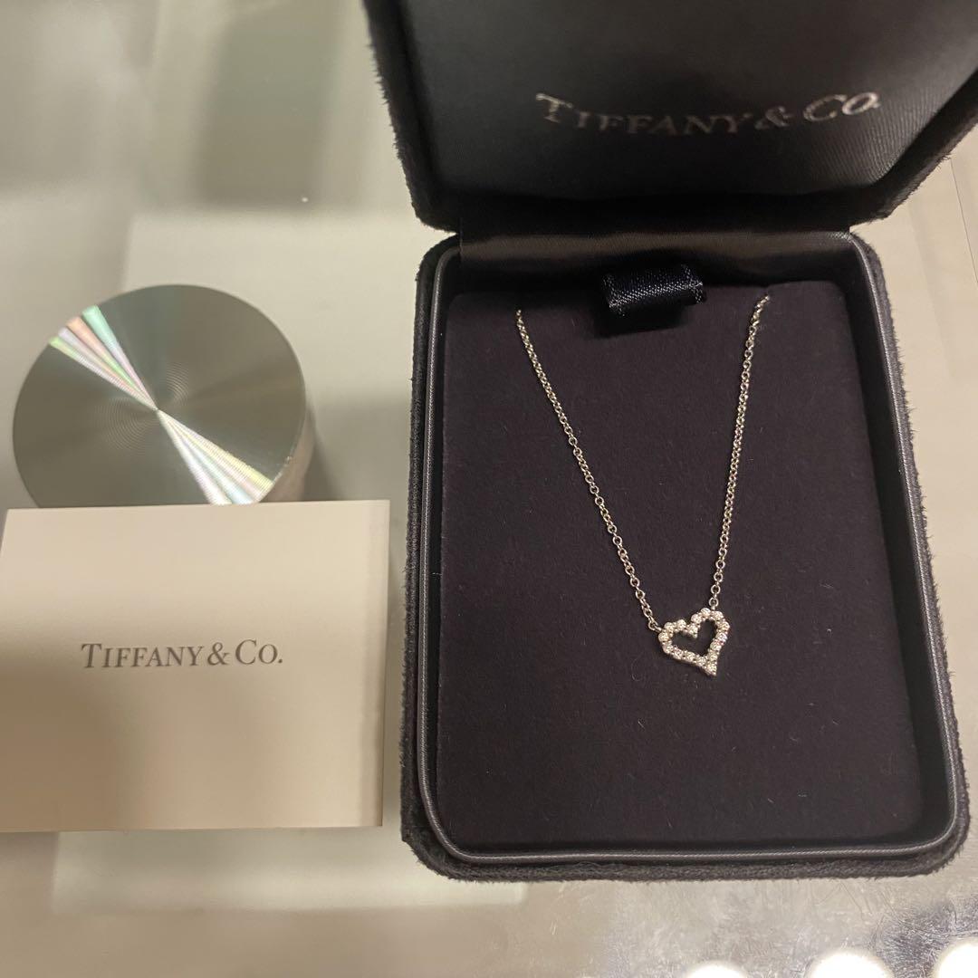 Tiffany センチメンタルハートダイヤネックレス