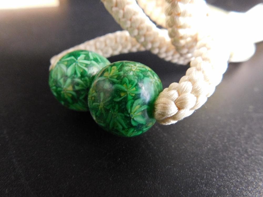 トンボ玉 藤村琢磨工房 絹紐 帯留 ガラス玉 伝統工芸 江戸蜻蛉玉