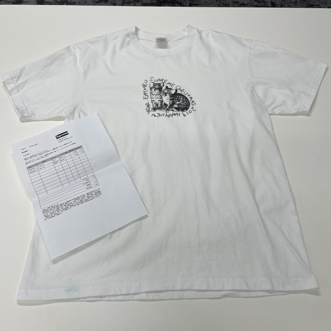 納品書コピー付 SUPREME Eat Me Tee size M White