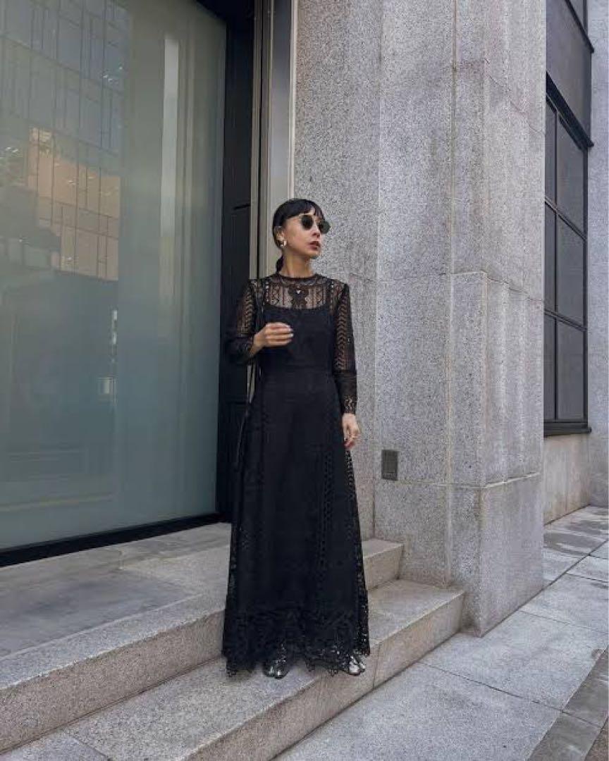 UND CHEMICAL LACE FLARE DRESS 結婚式 卒業式