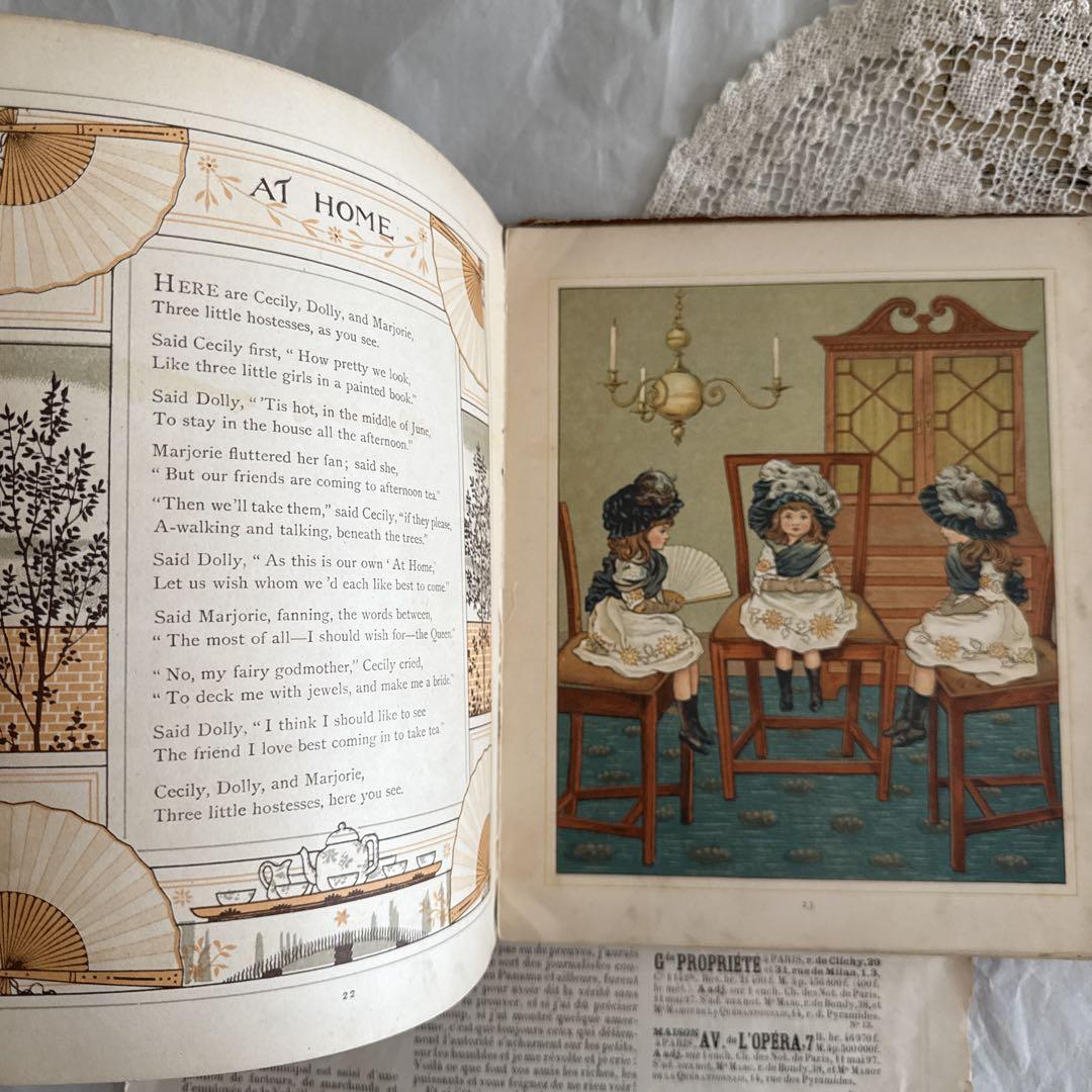稀少1881年アンティーク美しい絵本イギリス洋書 古書 ジャンク