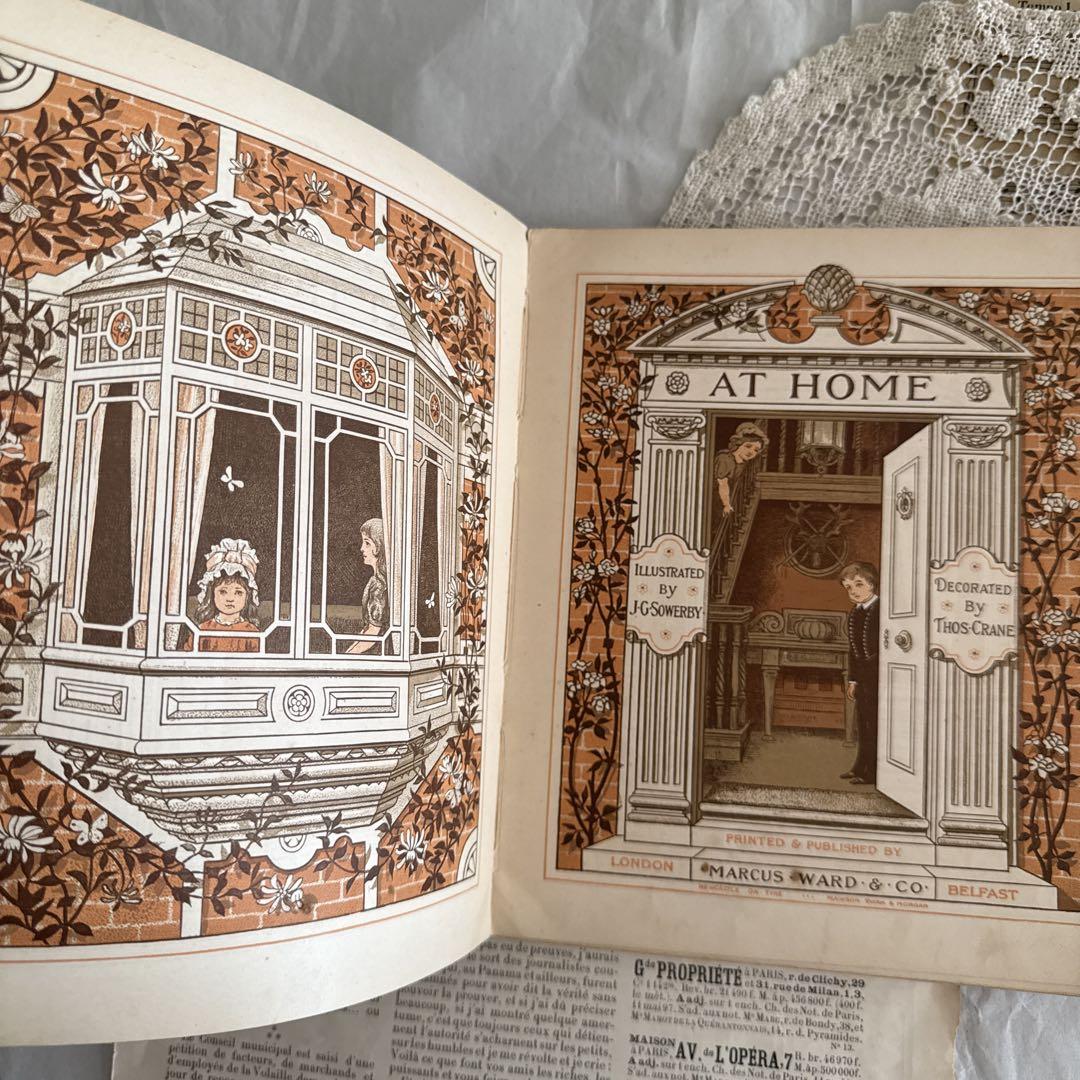 最新モデル 稀少1881年アンティーク美しい絵本イギリス洋書 ジャンク 古書 洋書