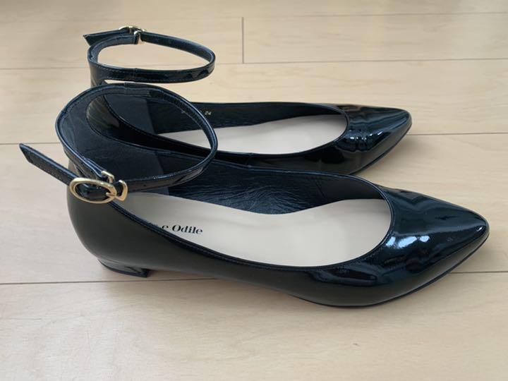 Odette e Odile ストラップ付き エナメルフラットシューズ 激安人気新品 e Odette Odile エナメルフラットシューズ ストラップ付き ハイヒール/パンプス