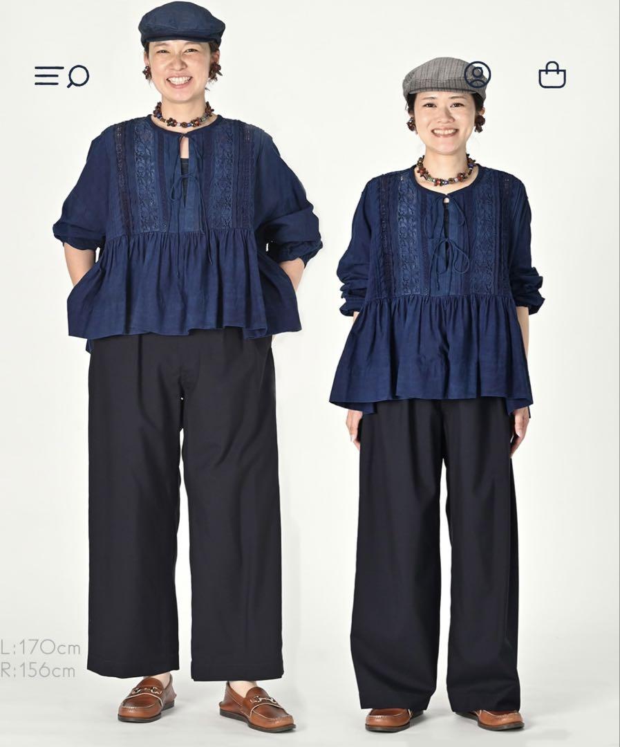 藍インドカディのレースdeブラウ ¥66