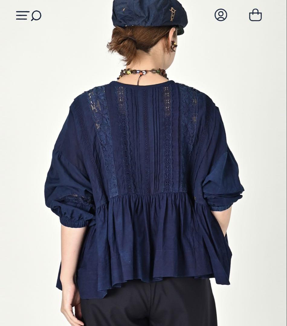 藍インドカディのレースdeブラウ ¥66