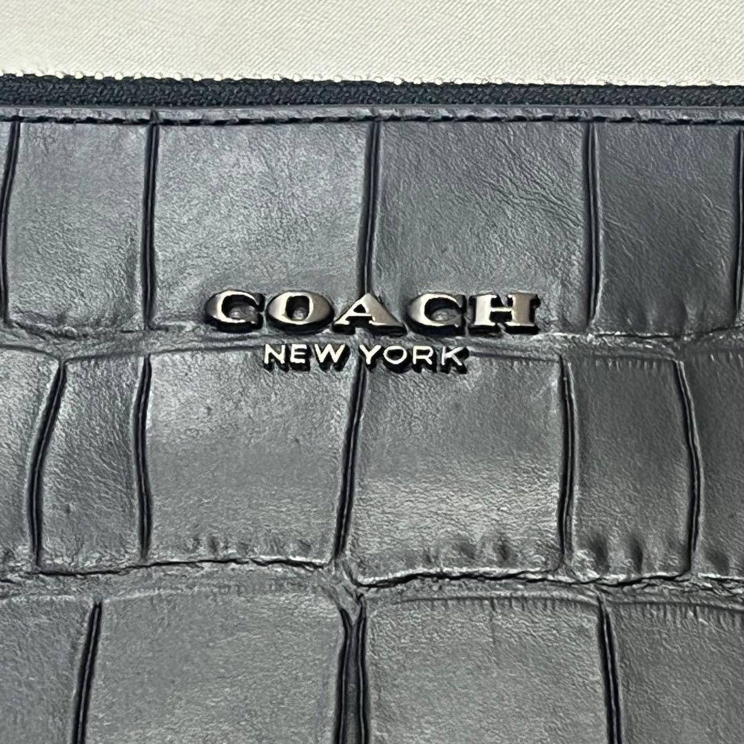 最安値に挑戦! コーチ COACH クロコ型押しレザークラッチバッグ