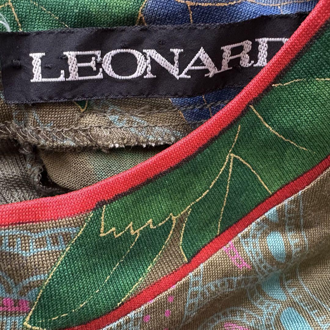 LEONARDレオナール ヴィンテージ 花柄 シルク混 カットソー L