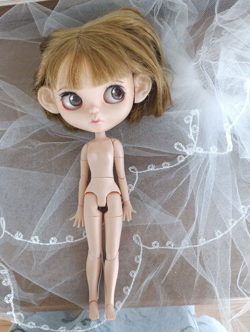 ジョアンナチゲナの大耳カスタムドールやや傷や汚れあり