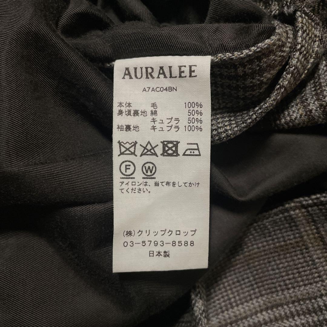 ジャケット・アウター AURALEE 17AW DOUBLE FACE CHECK LONG COAT