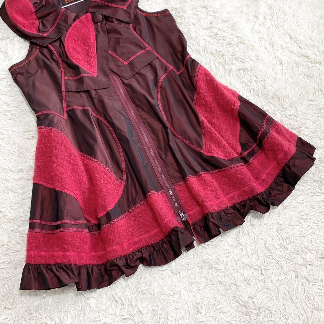 EIKOKONDO(エイココンドウ)イークラット 美品✨EIKO KONDO イークラット 膝丈ワンピース レッド 42