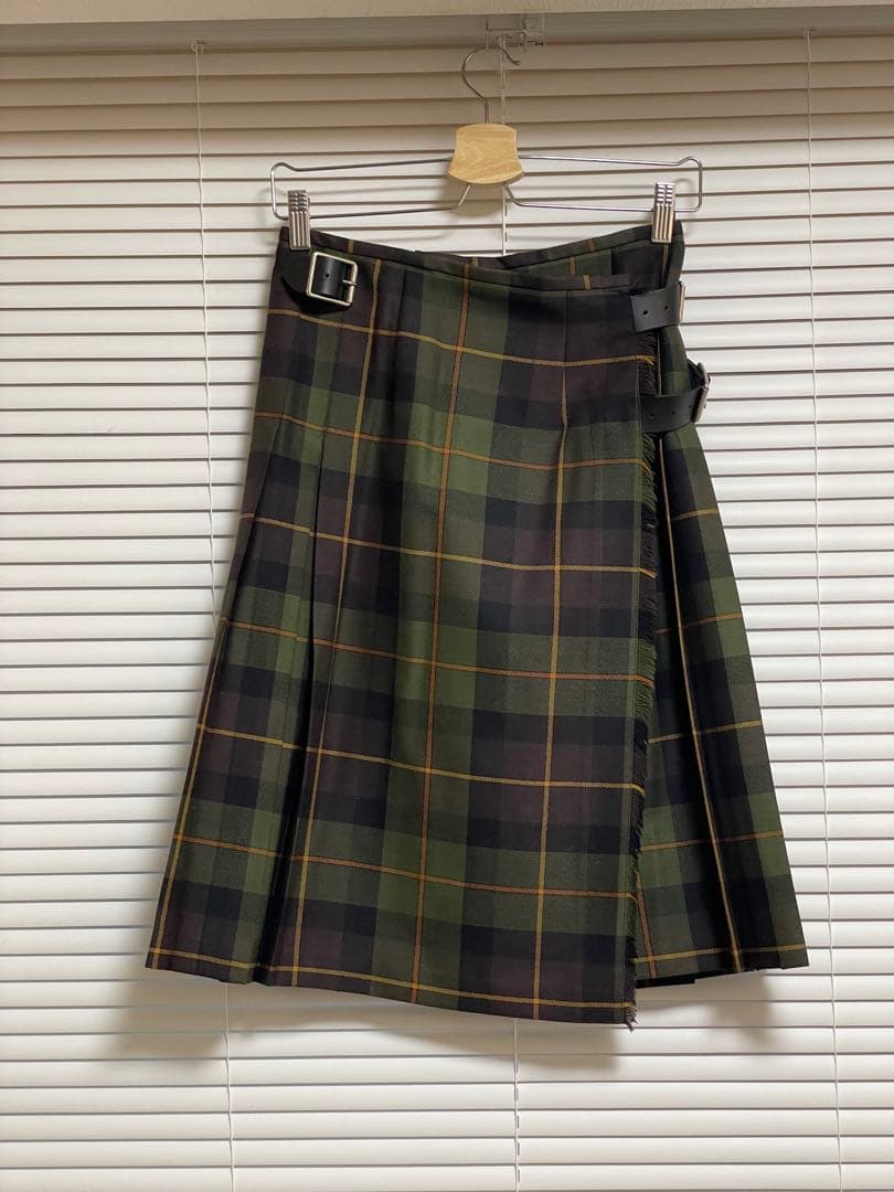 O neil of Dublin ラップスカート ひざ丈 グリーン系M O NEIL of DUBLIN