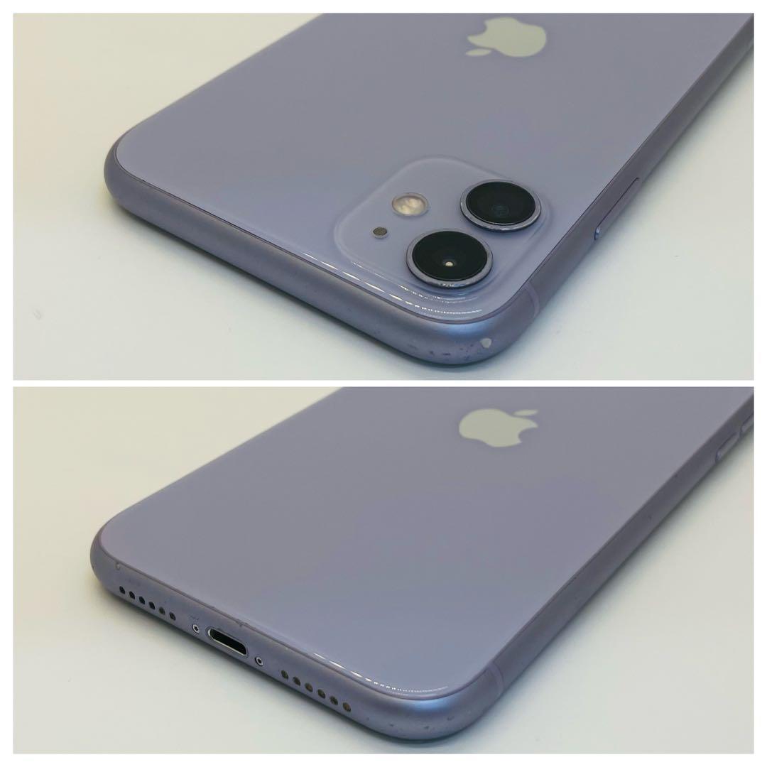 バッテリー新品 iPhone11 128GB パープル SIMフリー 完動品