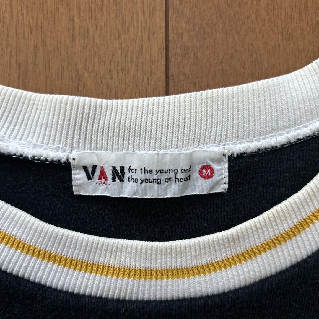VAN トレーナー 半袖 レア ヴィンテージ ブラック ユニセックス