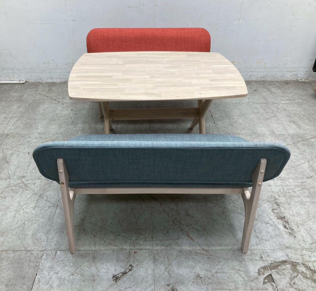 展示品】なニトリ リラックスワイド テーブル ベンチチェア 直接