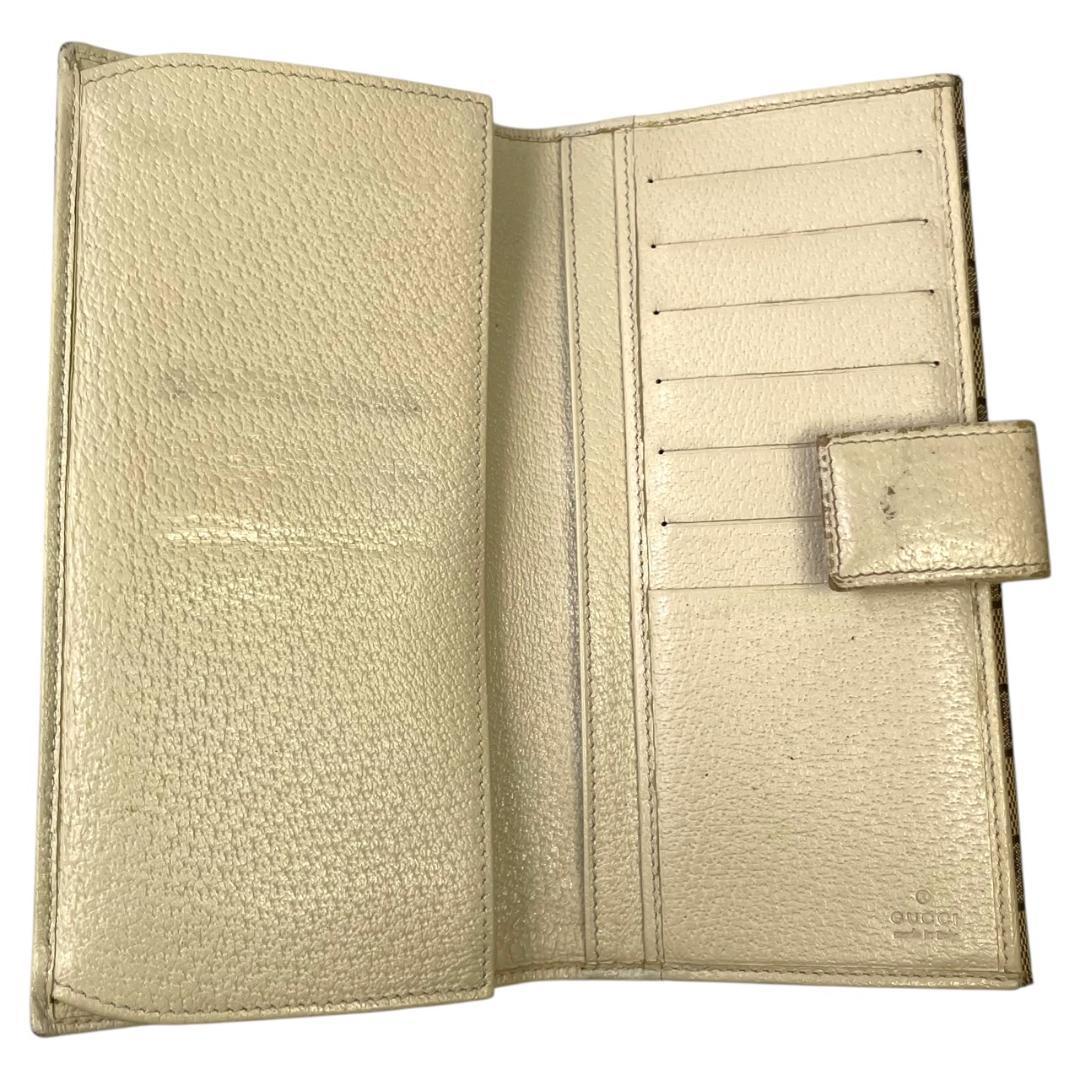 【美品】 GUCCI グッチ 長財布 GG キャンバス Wホック
