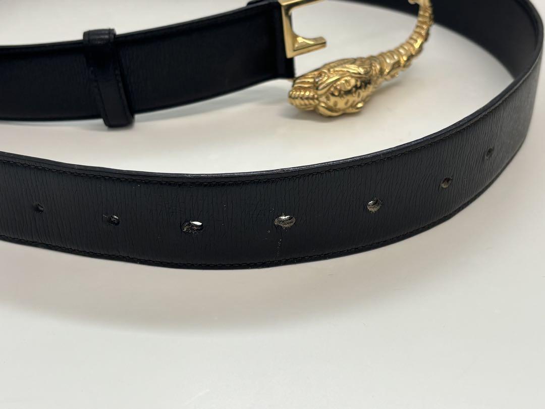 GUCCIグッチ 00sトムフォード期ゴールドタイガーバックルレザー