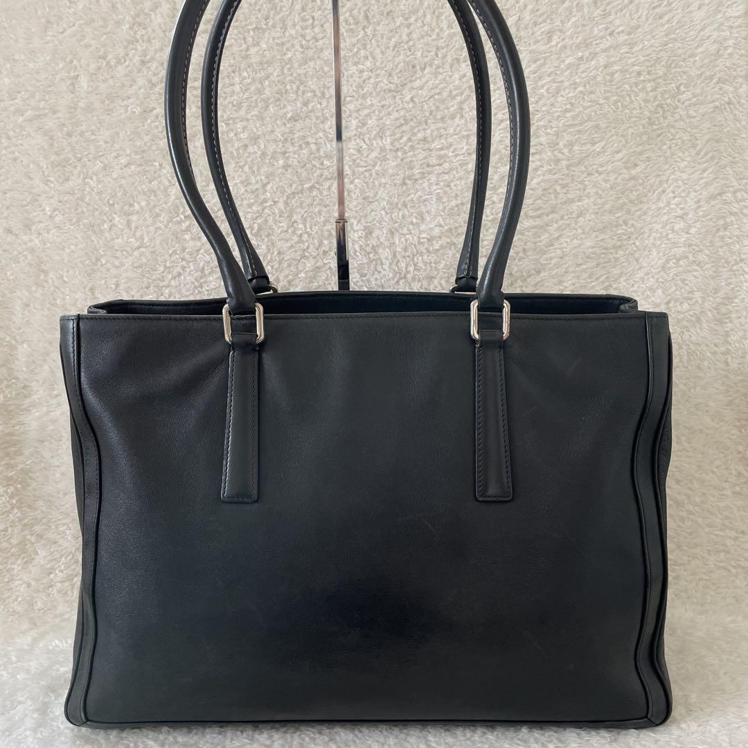 COACHトートバッグ ビジネスバッグ 黒 肩掛け A4可能 大容量