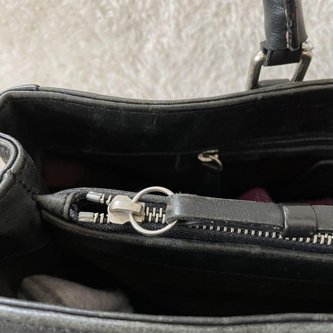COACHトートバッグ ビジネスバッグ 黒 肩掛け A4可能 大容量