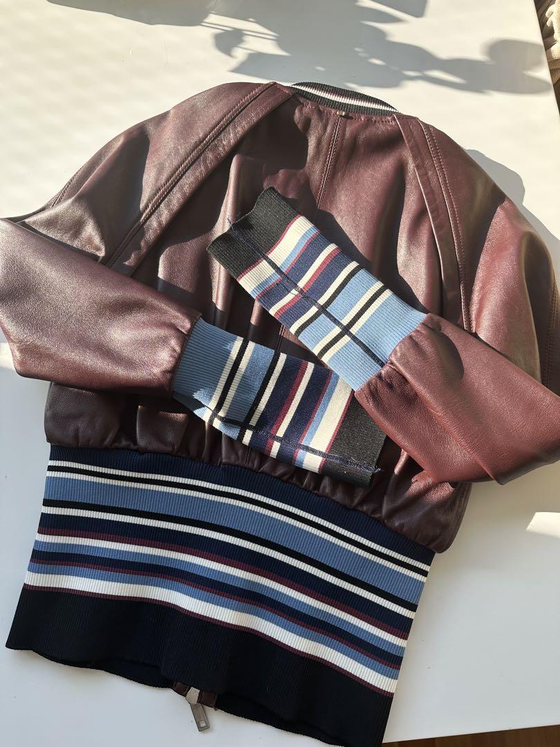 気になる対象商品 レア】MaxMara スポーティ ブラウン レザー 春 革 SPORTSMAX ジャケット・アウター
