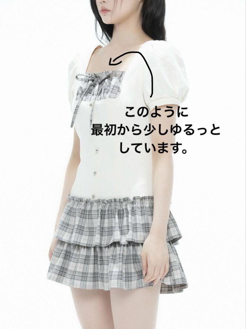 BUBBLES リボンデニムワンピース アイボリー　M bubbles リボンデニムワンピース アイボリー - メルカリ