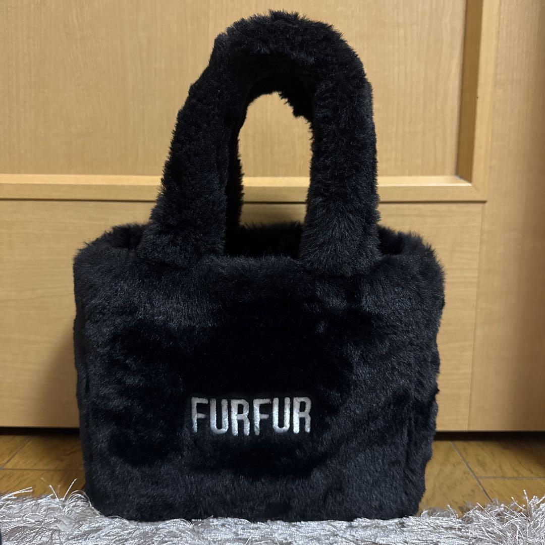 人気デザイナー FURFUR エコファートートバッグ 黒 ブラック バッグ
