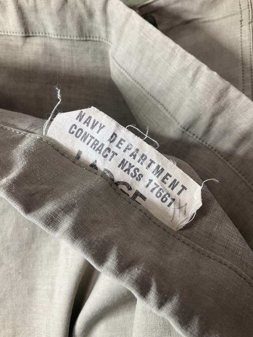40s　ミリタリー　US.NAVY 　デッキレインパーカー