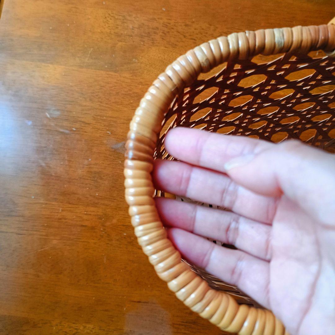 竹かご 透かし模様 かごバッグ