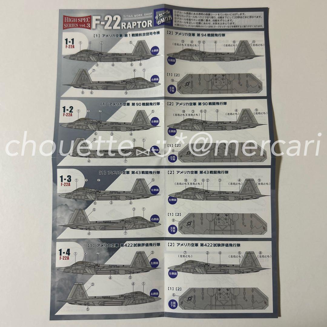 F-toys 1/144 F-22A ラプター アメリカ空軍第43戦闘飛行隊
