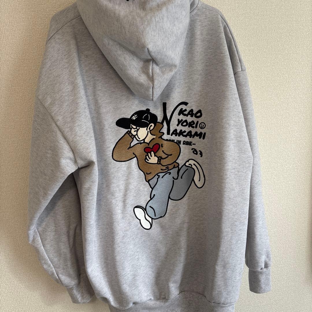 カオヨリナカミ　kaoyorinakami　グレーパーカー mdprevattcaulkingandwaterproofing.com