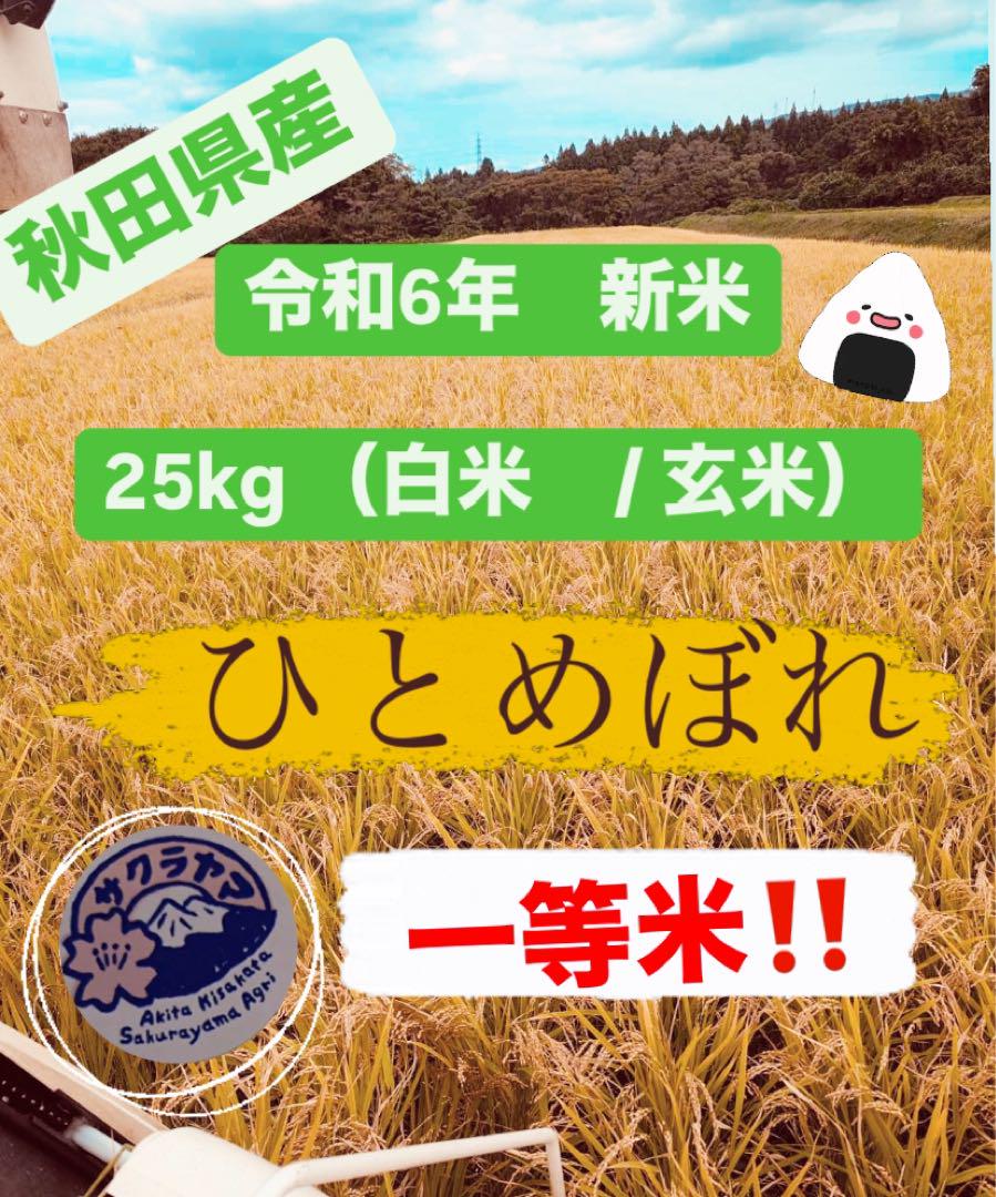 ★令和6年 ‪新米 ひとめぼれ 25kg 秋田県産 産地直送★