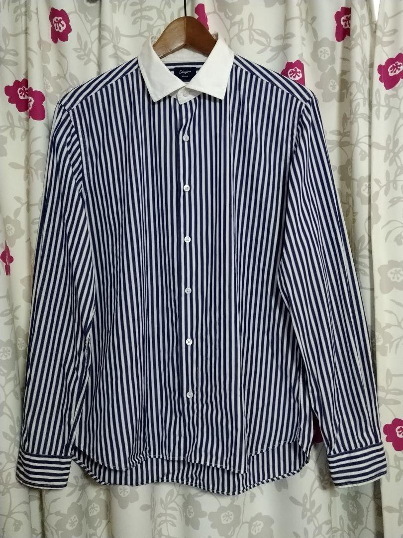 EDIFICE Thomas Mason別注クレリックシャツ ストライプ 貝釦