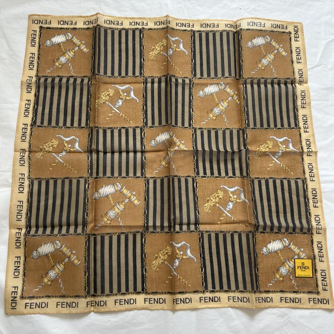 C350/5枚まとめ ハンカチセット FENDI フェンディ コットン