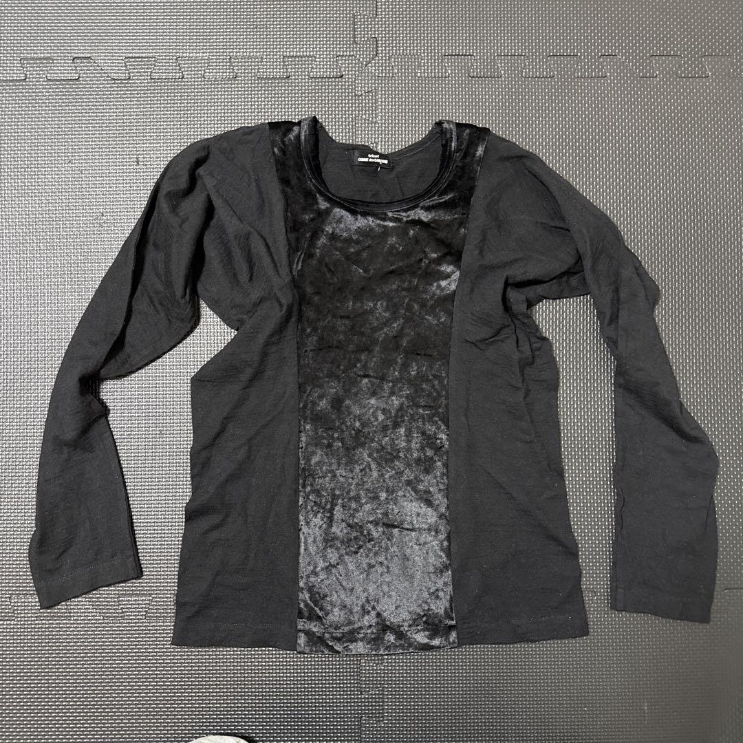 COMME des GARÇONS トリコ 長袖 ウール ニット　黒 変形