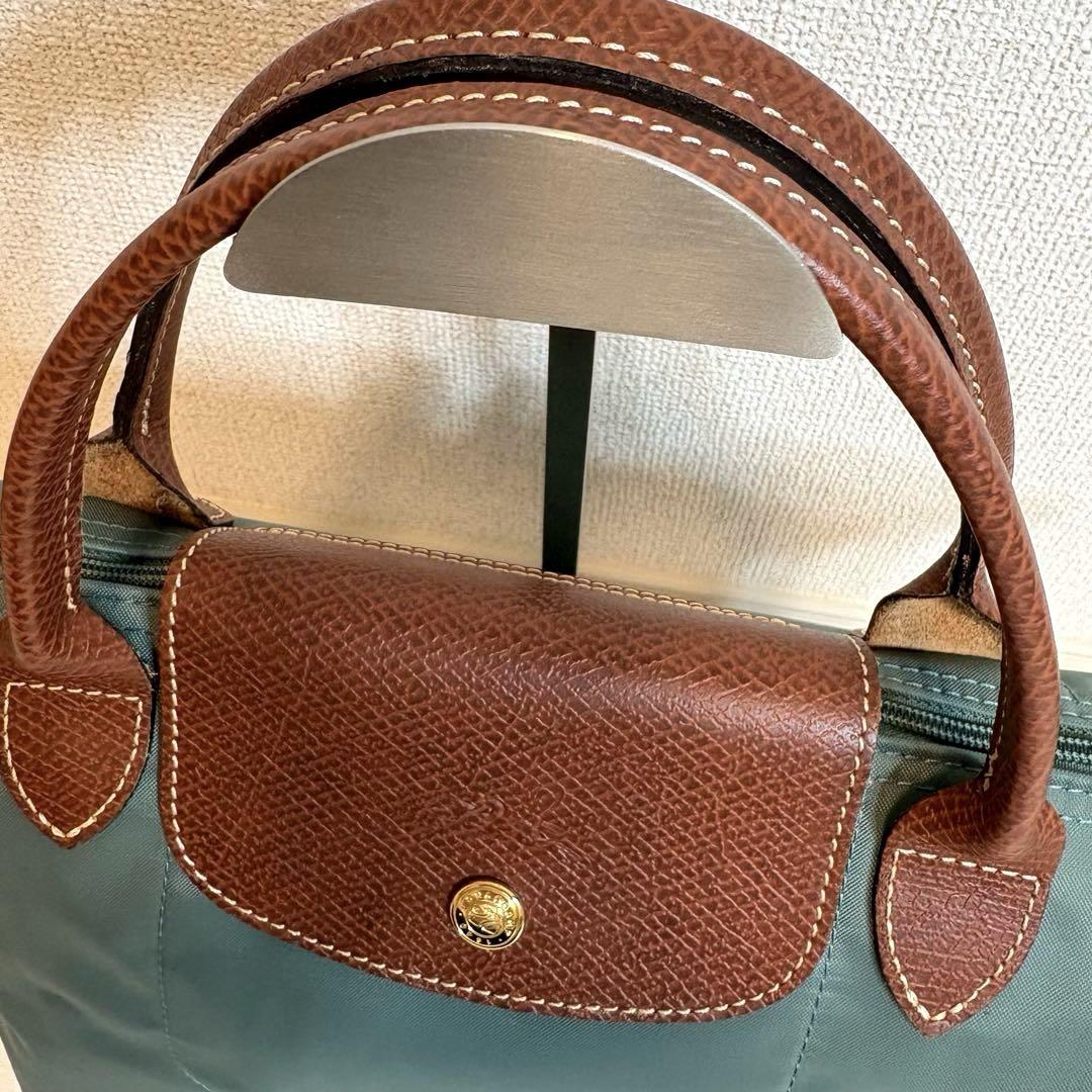 極美品 LONGCHAMP ル プリアージュ トップハンドルバッグ グリーン S 極美品 LONGCHAMP ル プリアージュ トップハンドルバッグ