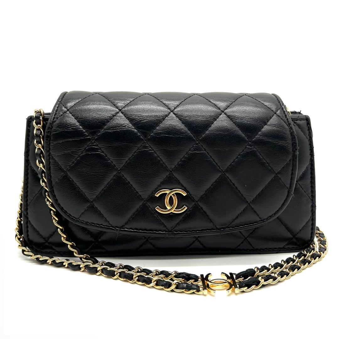 CHANEL シャネル マトラッセ チェーンショルダーバッグ ラムスキン CHANEL シャネル マトラッセ チェーンショルダーバッグ ラムスキン