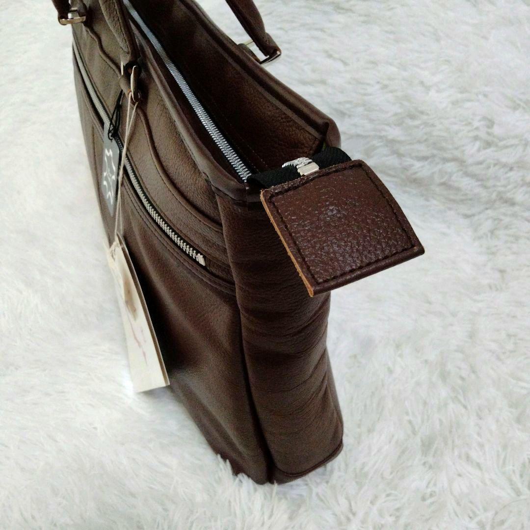 【新品タグ付き】豊岡鞄 2way ビジネスバッグ A4 トートバッグ 茶