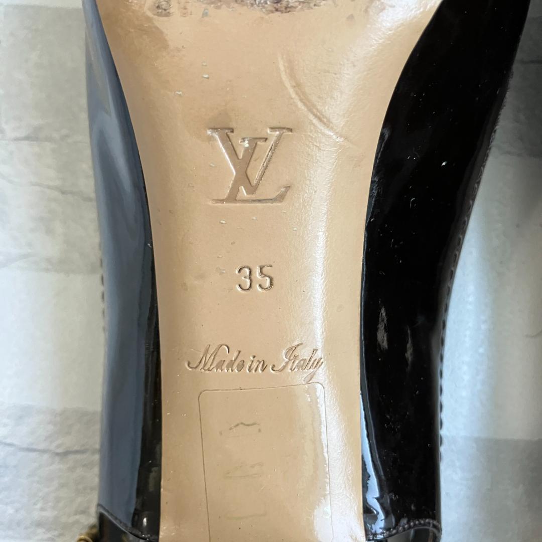 LOUIS VUITTON オープントゥ サンダル モノグラム パテント