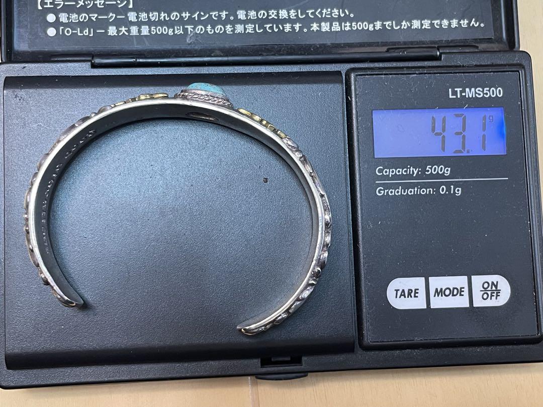 ココペリ インディアンジュエリー ターコイズ バングル シルバー925