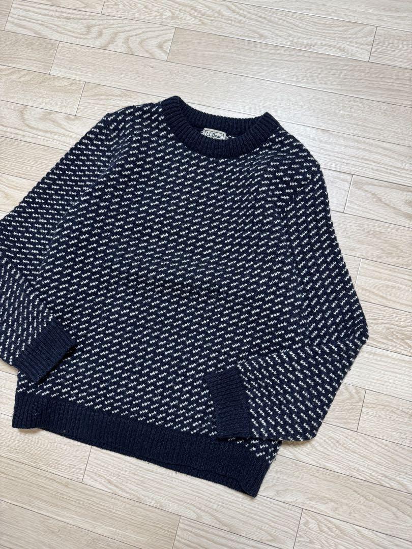 トップス L.L Bean Birds Eye knit Navy